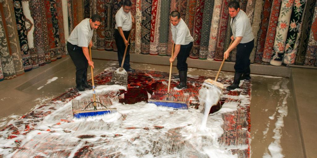 Hand Washing Rug Cleaning