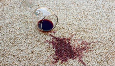 Wine spill on a rug